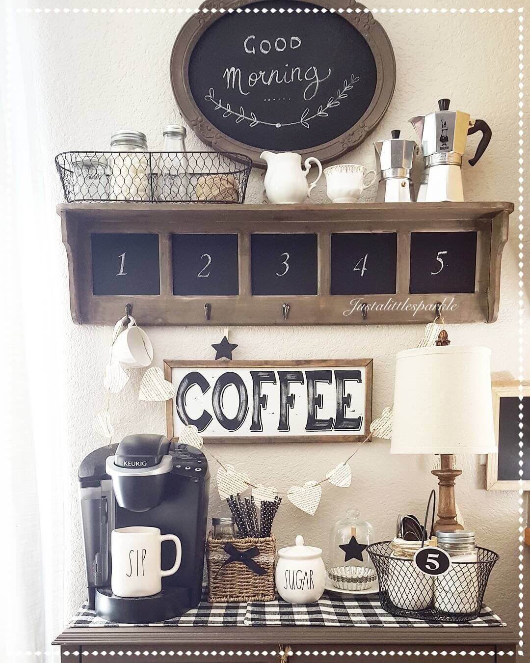 Coffee Command Station with Chalkboard Accents