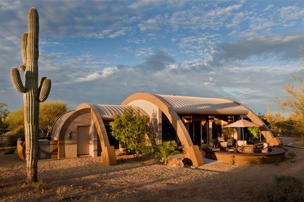 Desert motifs quonset hut homes