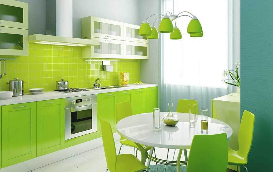 Clean Green kitchen