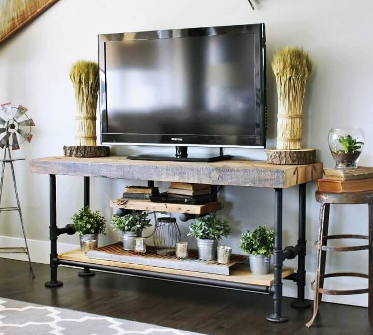 farm-tv-stand-farmhouse-style-tv-stand-farmhouse-tv-table-distressed-red-tv-stand-wooden-retro-tv-stand