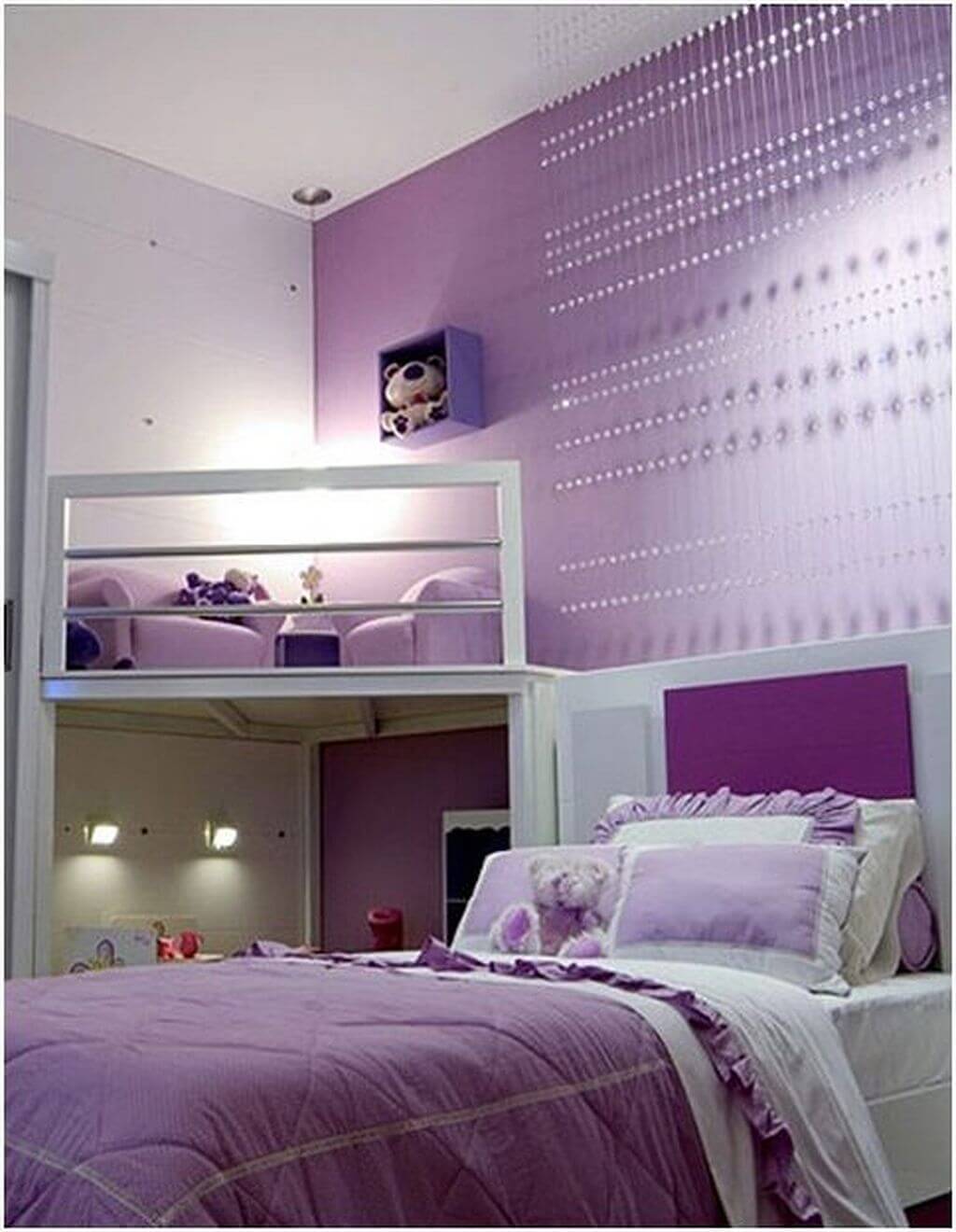 Purple Accessories in a Purple Bedroom