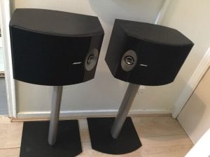 Bose 301 Direct Reflecting Speaker System With Floor Stands In