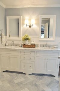 Select a vanity with one shelf