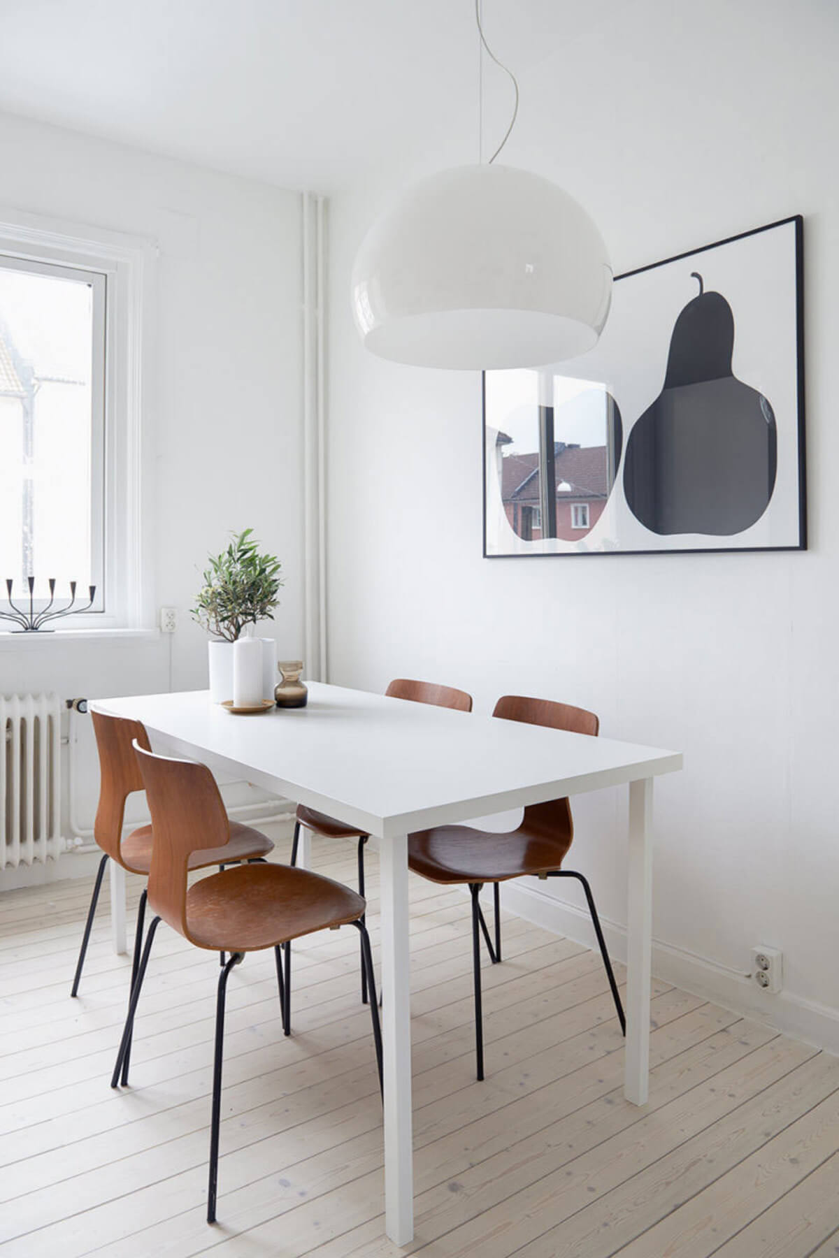 narrow dining table for small spaces