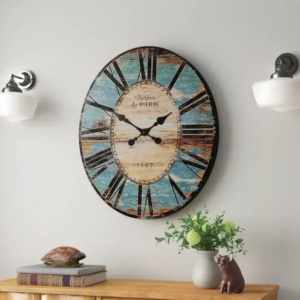 Opt for a Large, Wooden Wall Clock