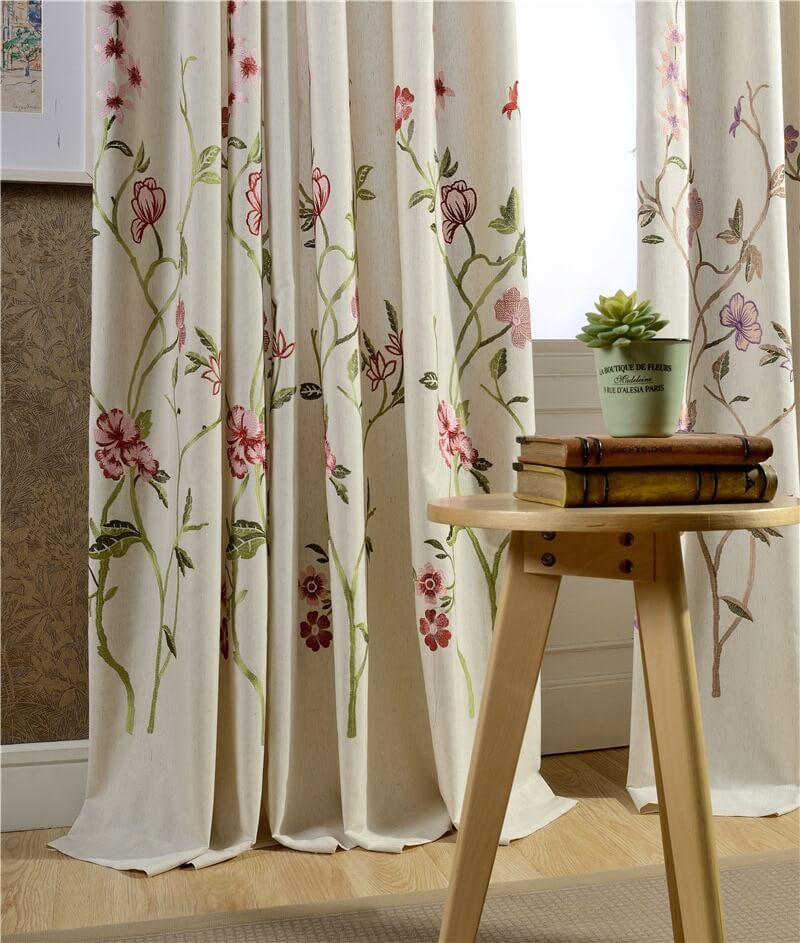floral curtains for bedroom