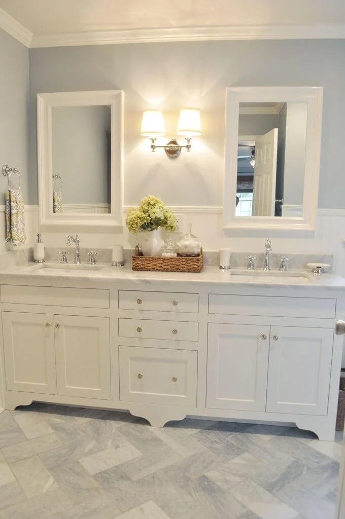 Select a vanity with one shelf Select a vanity with one shelf