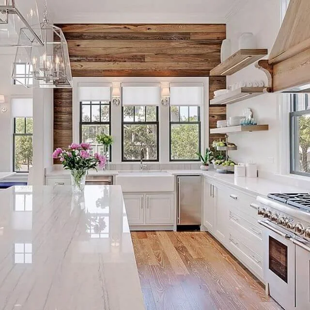 Beautiful White Kitchens With Wood Floors
