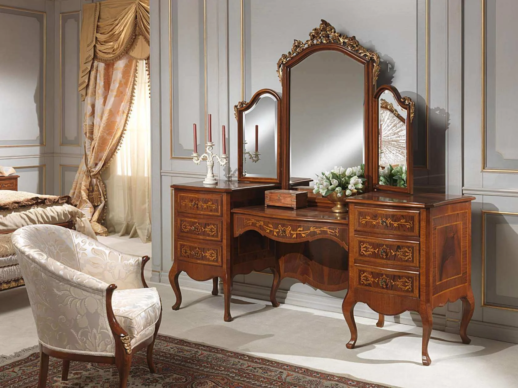 Dressing table with mirror Dressing table with mirror