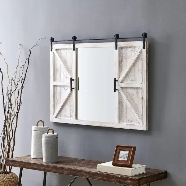 Introduce a Rustic Barnhouse Door Mirror Set