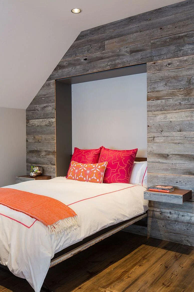 Rustic Makeover with Weathered Wood Wallpaper!
