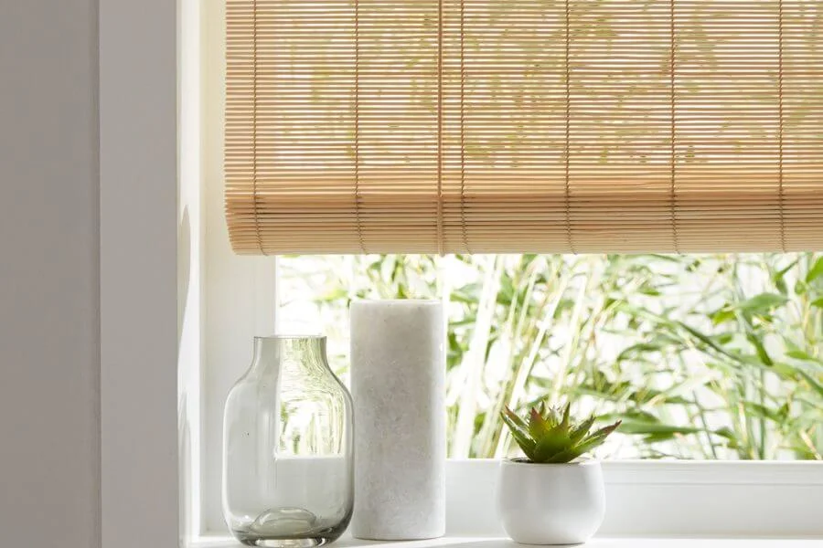 Rustic Style Using a Bamboo Curtain